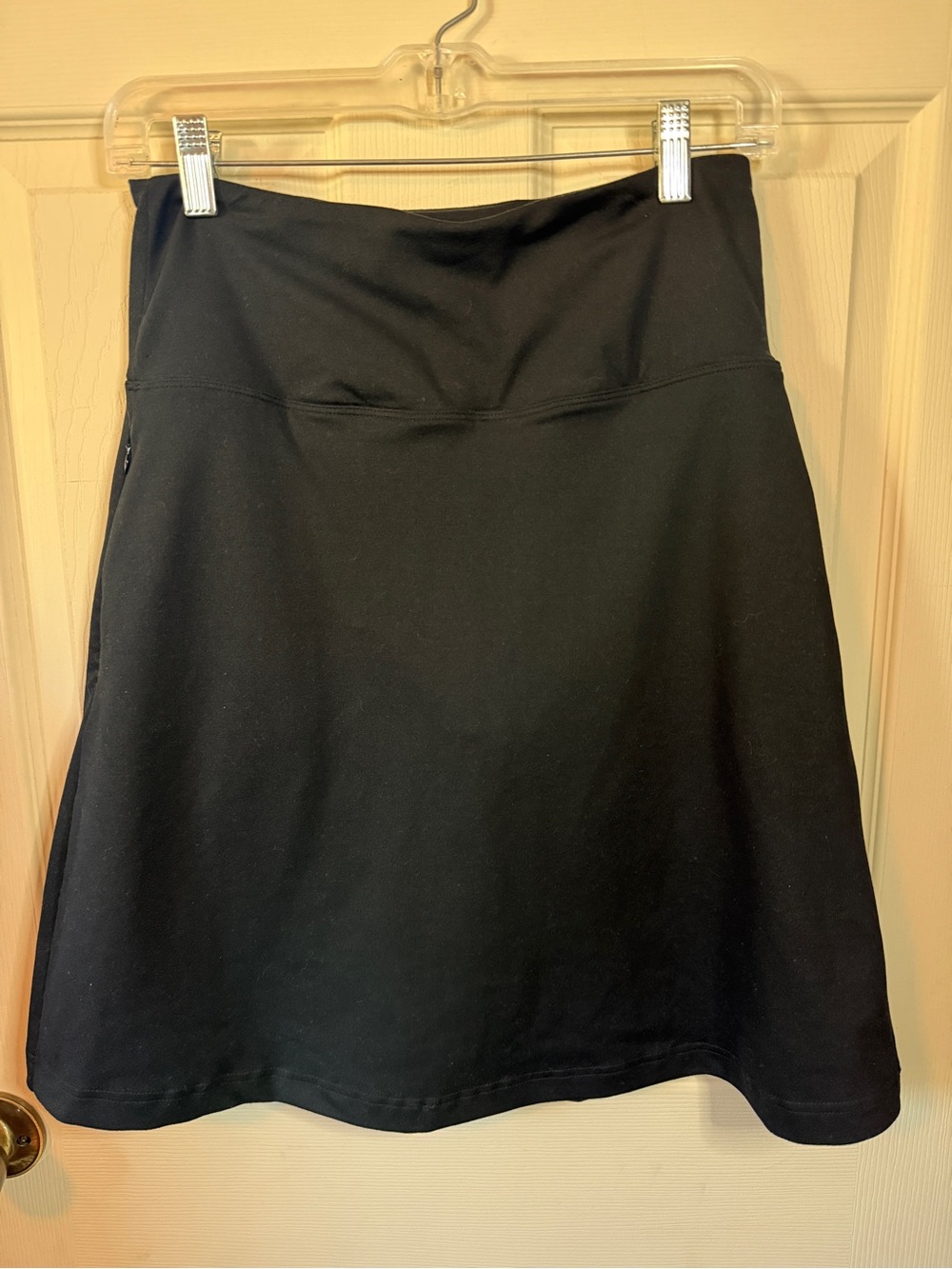 Betabrand Black A-Line Women's Athletic Yoga Skort Skirt w/ Pockets Size XS